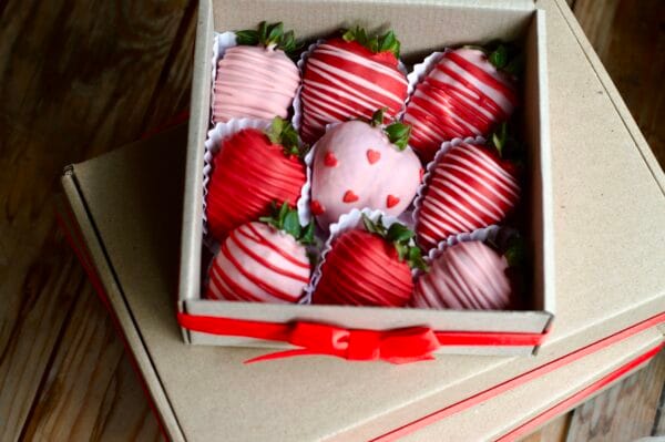 Fresas con chocolate para san valentin