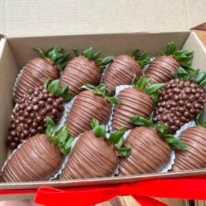 Fresas con chocolate oscuro