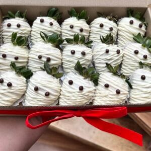 Caja de 15 fresas Halloween Momias