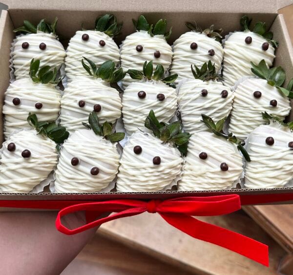 Caja de 15 fresas Halloween Momias