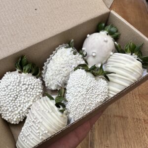 Fresas con chocolate blanco