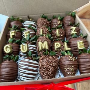 Fresas con chocolate cumpleaños