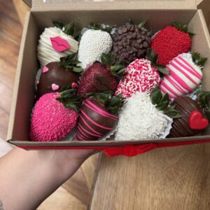 Fresas con chocolate para amor
