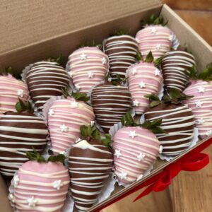 Fresas con chocolate para niñas