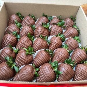 Fresas con chocolate oscuro