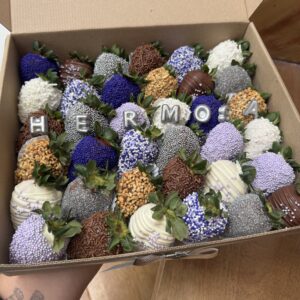 Fresas con chocolate para eventos