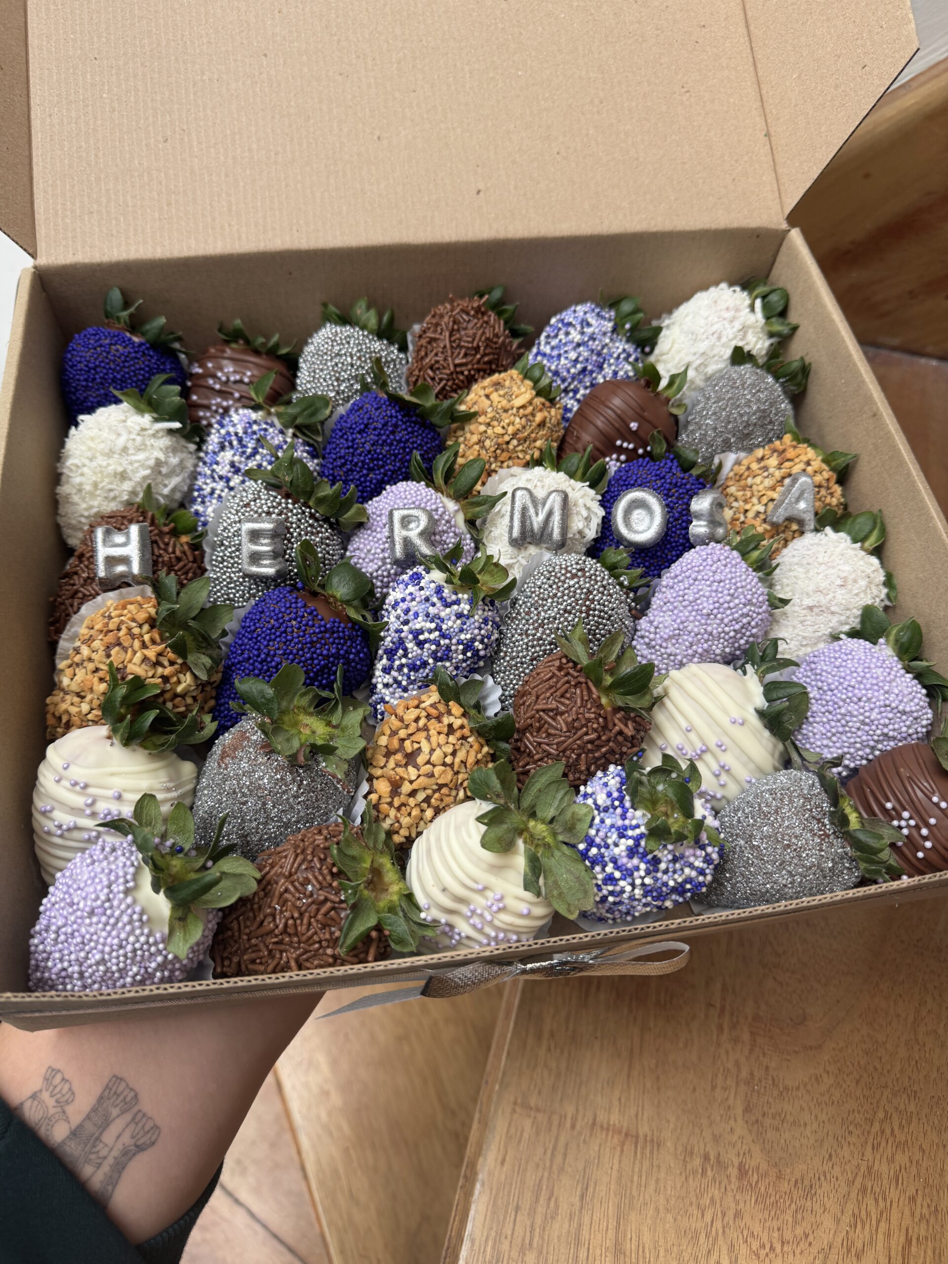 Fresas con chocolate para eventos