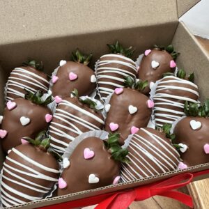 Fresas con chocolate oscuro